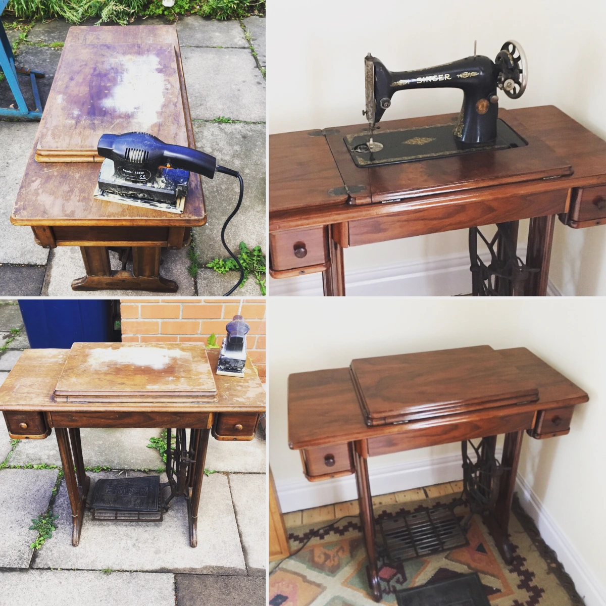 How to Restore Veneer on an Old Singer Sewing Machine  Singer sewing  machine, Antique sewing machines, Sewing machine cabinet